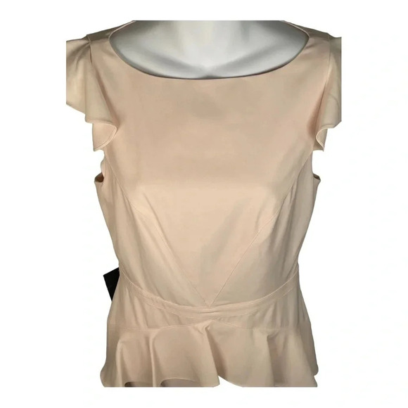 ELISE CREPE PEPLUM DRESS ROBE BASQUE NWT - Picture 3 of 8